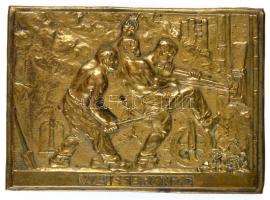 Németország DN "Weissbronze" Cu plakett (100x138mm) T:2- Germany ND "Weissbronze" Cu plaque (100x138mm) C:VF