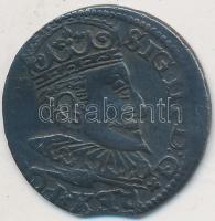 Lengyel Királyság / Riga 1596. 3Gr Ag "III. Zsigmond" (2.3g) T:2- ki. Poland / Riga 1596. 3 Grossi Ag "Sigismund III" (2.3g) C:VF cracked