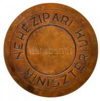 Jármai Gábor DN "Nehézipari Minisztérium" Br plakett (88mm) T:2