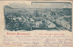 Munkács, Zrínyi Ilona utca, vár, kiadja Kroó Hugó / street, castle (Rb)