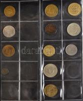 Észtország, Lettország, Litvánia, Luxemburg, Oroszország: 106db-os fémpénz gyűjtemény éremtartó albumba rendezve T:vegyes Estonia, Latvia, Lithuania, Luxembourg, Russia: 106pcs of coins in collectors album C:mixed