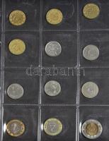 Észtország, Lettország, Litvánia, Luxemburg, Oroszország: 106db-os fémpénz gyűjtemény éremtartó albu...