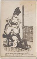 Cunnilingus, pornographic postcard, humour