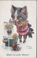 Mieze hat grosse Wäsche, T.S.N. Serie 1892. s: Arthur Thiele