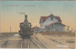 Balatonfüred, vasútállomás, gőzmozdony