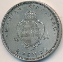 1935. 2P Ag "Pázmány" T:2- Adamo P7.1