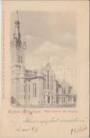 Kolozsvár, Nagy utcai evangélikus református templom, kiadja Dunky fivérek / church