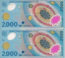 Románia 1999. 2000L "Napfogyatkozás" (2x) T:I
Romania 1999. 2000 Lei "Solar eclipse&q...