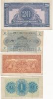 Ausztria/nemzetközi megszállás 1944. 50Gr + 1Sch + 2Sch + 20Sch T:III
Austria/allied occupation 1944...