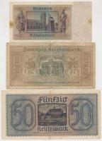 Német 3. Birodalom 1940-1945. 5RM + 20RM + 50RM T:II-,III,III-
German Third Reich 1940-1945. 5 Reich...