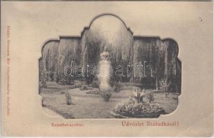 Szabadka, Erzsébet szobor, Heumann Mór kiadása / statue (kis szakadás / small tear)