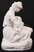 Herendi szoptató anya, fehér mázas, jelzett (mély nyomás), hibátlan, m:20 cm