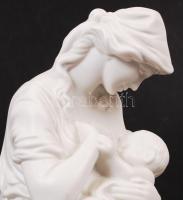 Herendi szoptató anya, fehér mázas, jelzett (mély nyomás), hibátlan, m:20 cm