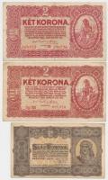 1920. 2K (2x) "2aa" + "2ab*" + 1923. 100K T.W. nyomdahely jelöléssel T:III,II