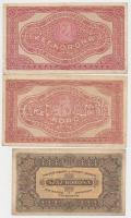 1920. 2K (2x) "2aa" + "2ab*" + 1923. 100K T.W. nyomdahely jelöléssel T:III,II
