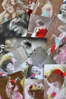 50 db RÉGI színész, hölgy és lányka motívumú képeslap / 50 old motive cards, girls, ladies, actress