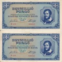 1945. 1.000.000P (2x) sorszámkövetőek T:II