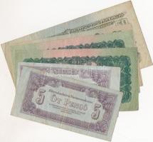 1944. 5P (2x) + 10P (2x) + 20P (2x) + 50P "A Vöröshadsereg Parancsnoksága" T:III