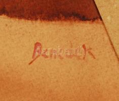 Benedek jelzéssel: Bajszos legény. Akvarell, papír, 41×28 cm