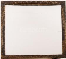 Falra akasztható fém keretes tükör, jelzés nélkül, 50×41 cm