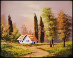 Kiss Károly: 5 db tájképe. Vegyes technika, karton, jelzett, 40×50 cm