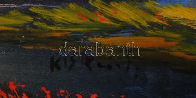 Kiss Károly: 5 db tájképe. Vegyes technika, karton, jelzett, 40×50 cm