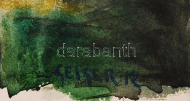 Geiger jelzéssel: Lány viharos felhők alatt. Akvarell, papír, 37×30 cm