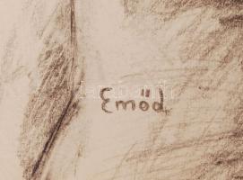 Emőd jelzéssel: A színésznő. Ceruza, papír, 38×29 cm