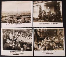 cca 1920-1940 Katonai életképek a náci Németországban, közte Ludendorff tábornok fotója, 4 db fotó, németül feliratozva, 11x12 cm / cca 1920-1940 Military photos from the Nazi Germany, 4 photos, 11x12 cm
