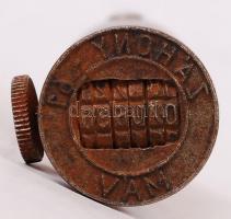 MÁV Záhony-61 dátumbélyegző, 14 cm /
railroad stamp-seal