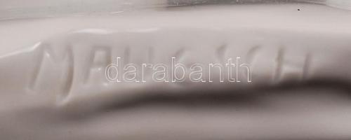 Herendi Maugsch jegesmedve, fehér mázas, jelzett, hibátlan, 22×41 cm