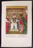 Franciscus Smith: IV. Ahmed, színezett rézmetszet, 20x27 cm