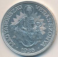 1936. 2P Ag "Madonna" T:2 Unger: 1511., Adamo P7.