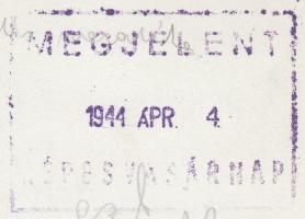 1944 Mászás a cseppkőóriások között, hátoldalán feliratozva, pecséttel, 17x22 cm