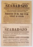 1947 A Szabad szó c. újság 2 db száma