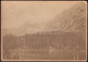 cca 1890 Divald Károly: Tátra, Popper tó / Tatra photo 16x11 cm
