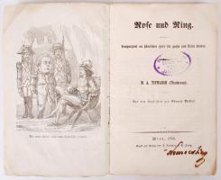 Titmarsch (W. M. Thackeray): Rose und Ring. Wien, 1855. Lang. 62 fametszettel. 1. német kiadás. / Fist German edition with 62 wood engravings. Papírkötésben / In paper binding