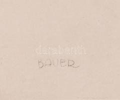 Bauer Szilárd (1893-1928): Táncos. Félakt. Rézkarc, papír. Jelzett. 26x33 cm + paszpartu