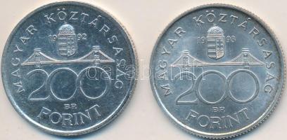 1992-1993. 200Ft Ag "MNB" (2x) T:2