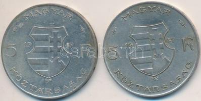 1947. 5Ft Ag "Kossuth" (2x) T:2 Adamo F8.1