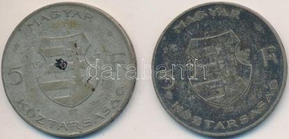 1947. 5Ft Ag "Kossuth" (2x) T:2- Adamo F8.1