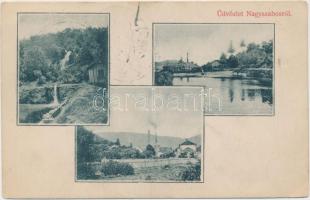 Nagyszabos, paper factory, waterfall (EK)