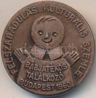 1960. "Felszabadulási Kulturális Szemle - Bábjátékos Találkozó Budapest" Br jelvény (23,5mm) T:2