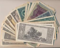 54db vegyes bankjegy tétel a pengő időszakból T:vegyes