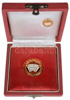 ~1970. "Kiváló pénzügyi dolgozó" zománcozott kitüntetés miniatűrrel tokban T:2