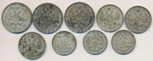 Oroszország 1915-1916. 10k Ag (3x) + 1915-1916. 15k Ag (3x) + 1916. 20k Ag (3x) T:2,2-
Russia 1915-1...