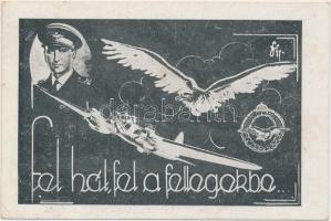 Horthy István gyászlap, repülő, kiadja Tóth Dezső / István Horthy, memorial card, aeroplane (kis szakadás / small tear)