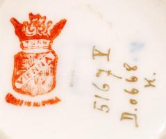 Turn életképes ékszertartó, matricás, jelzett, hibátlan, d:7,5 cm, m:4,5 cm