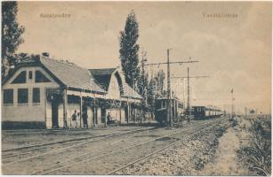 Szentendre, vasútállomás, vonat, kiadja Hangya (EK)