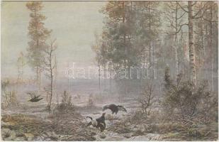 Heath-cocks in twilight s: Murawjew (small tear)